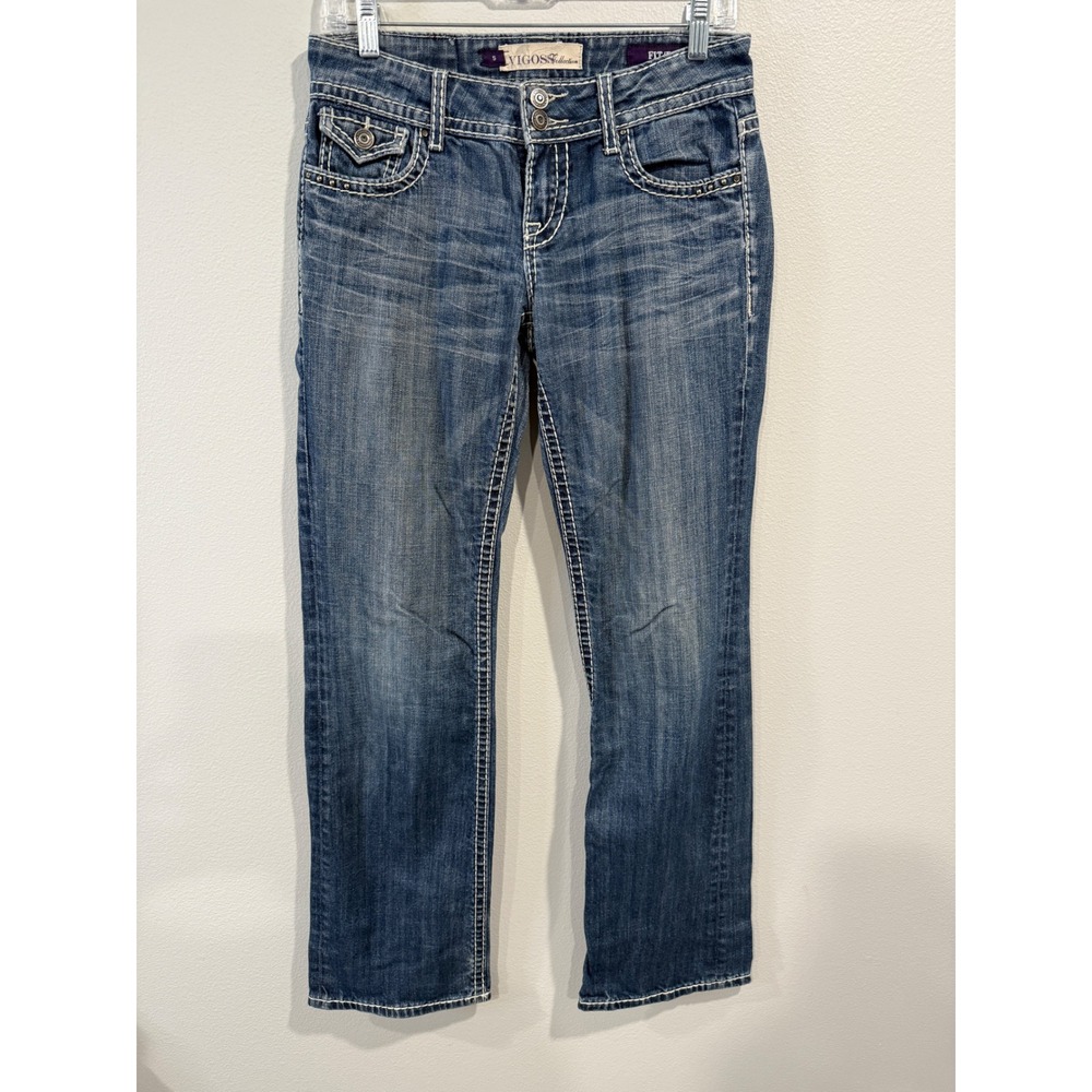 VIGOSS Collection Womens Jeans Bootcut Embellished‎ Pockets Medium Wash Size 5